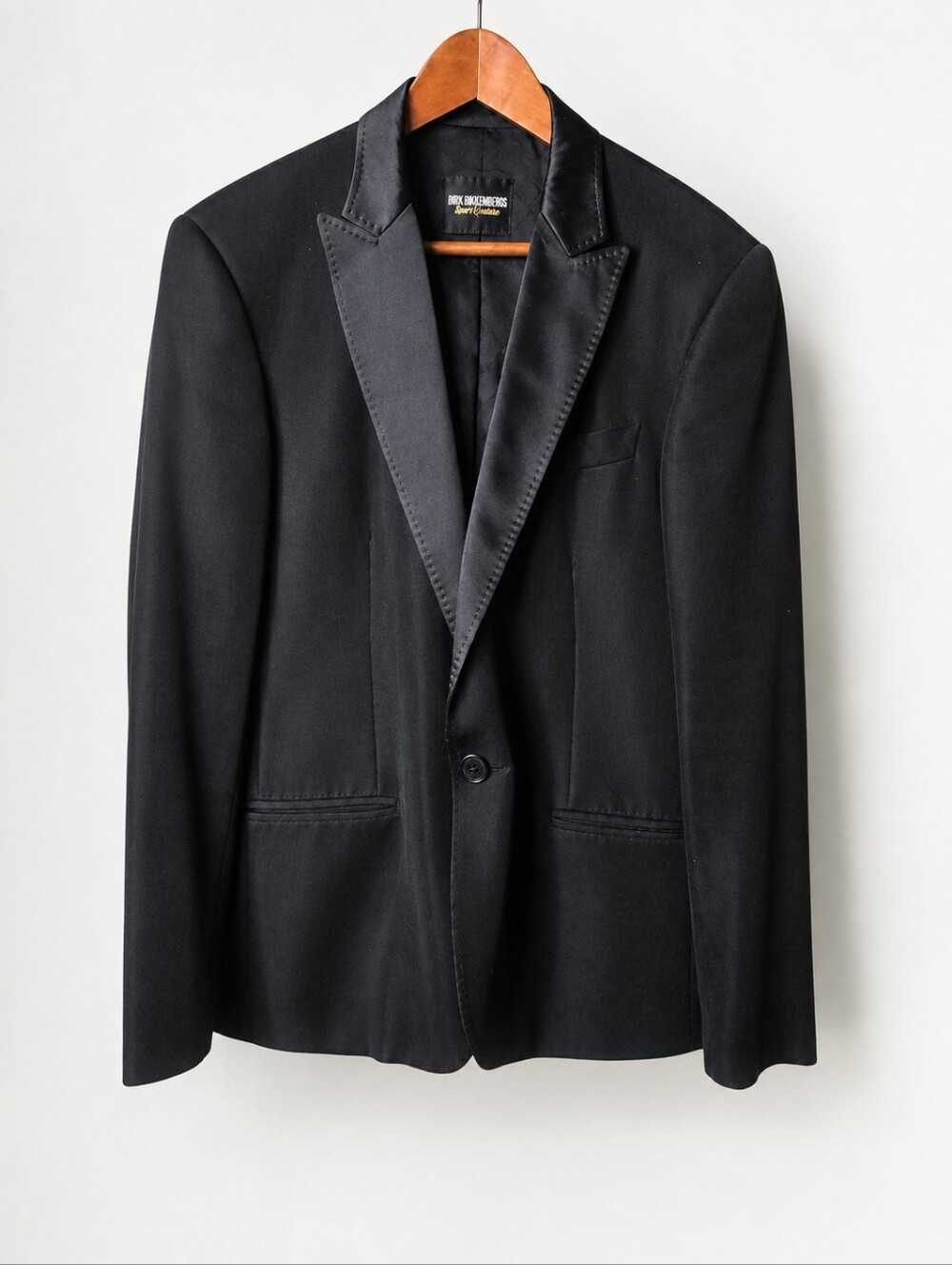 DIRK BIKKEMBERGS | Sport Couture Ribbed Blazer Satin Lapels EU 52